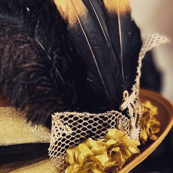 Golden ghost steampunk cosplay hat by The Mad Hattress - Picture 2 of 3